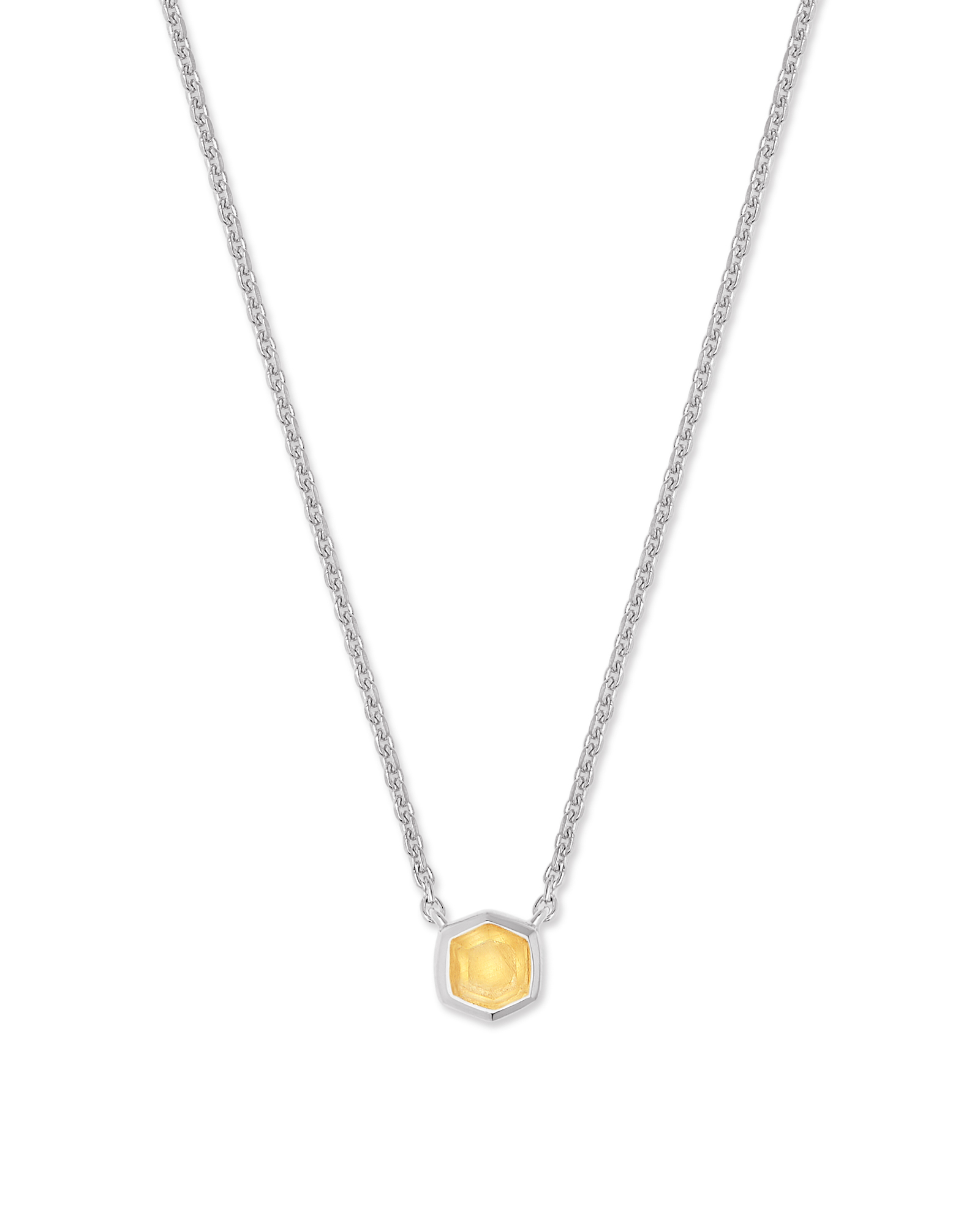 Davie Sterling Silver Pendant Necklace in Light Citrine | Kendra Scott